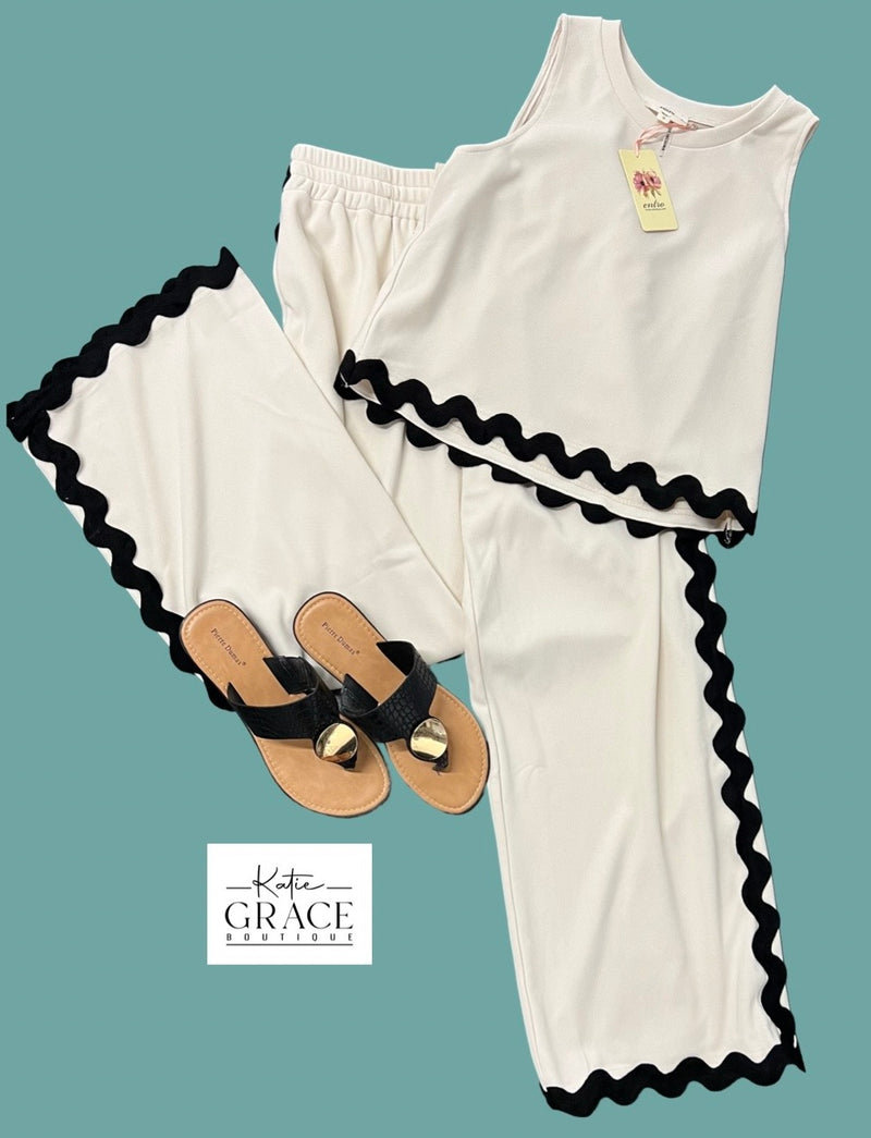 "Marlowe" Ric Rac Matching Separates - The Katie Grace Boutique