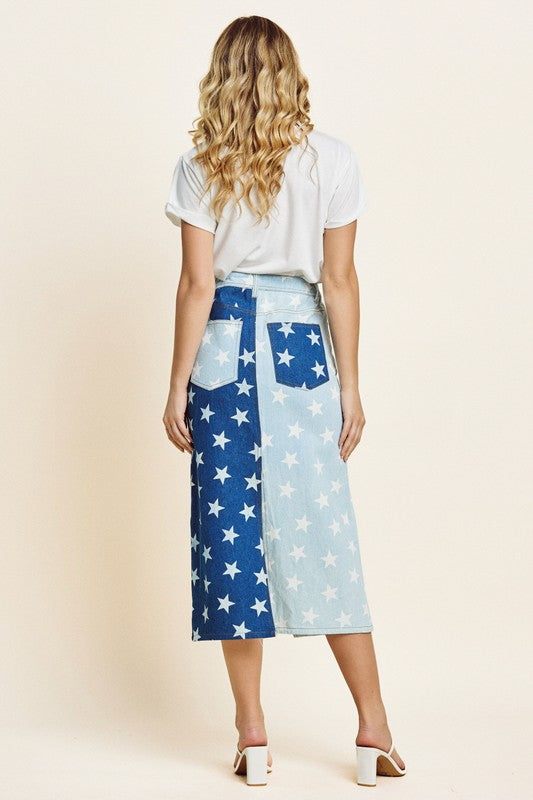 "Starla" Denim Skirt - The Katie Grace Boutique