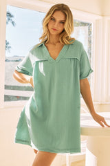 "Nina" Soft Cotton Dress - The Katie Grace Boutique