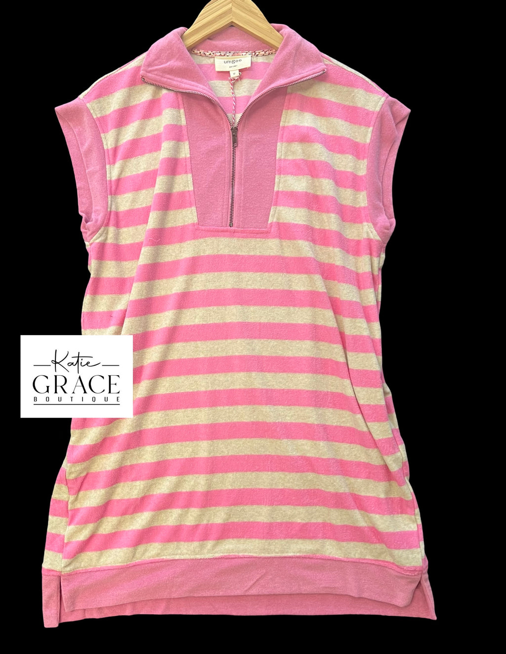 "Zelda" Half Zip Dress - The Katie Grace Boutique