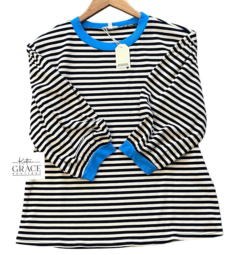 "Candi"Striped Top