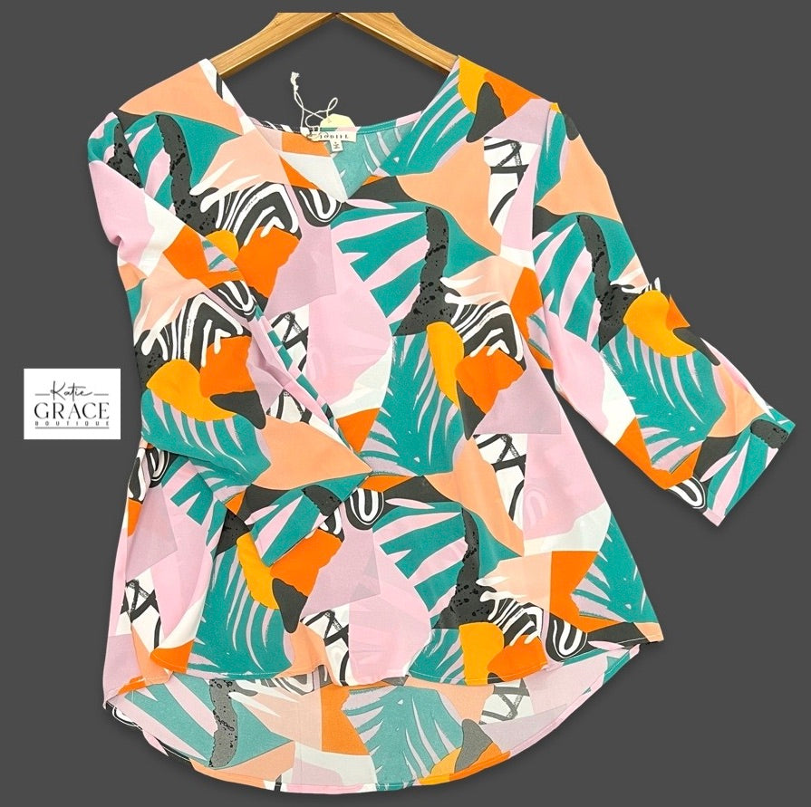 "Lucy" Abstract Blouse