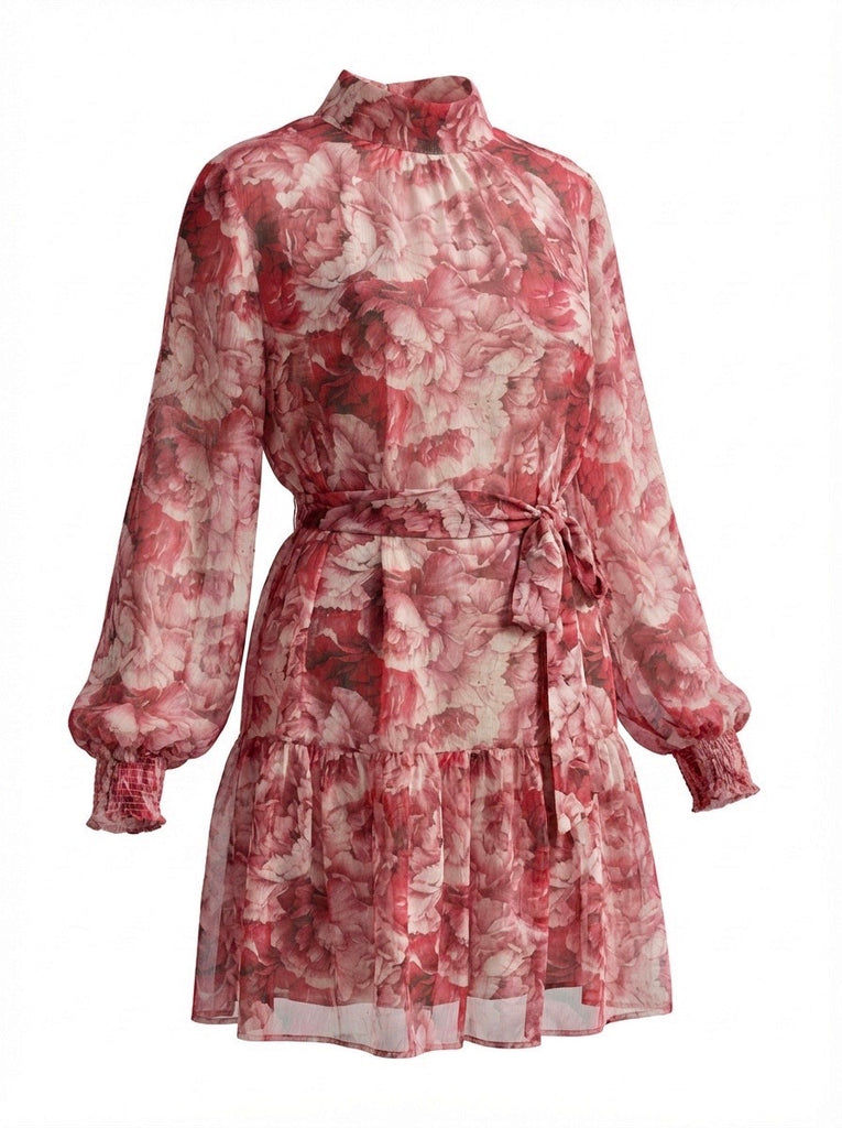"Valtina" Rose Printed Dress - The Katie Grace Boutique