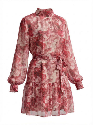 "Valtina" Rose Printed Dress - The Katie Grace Boutique