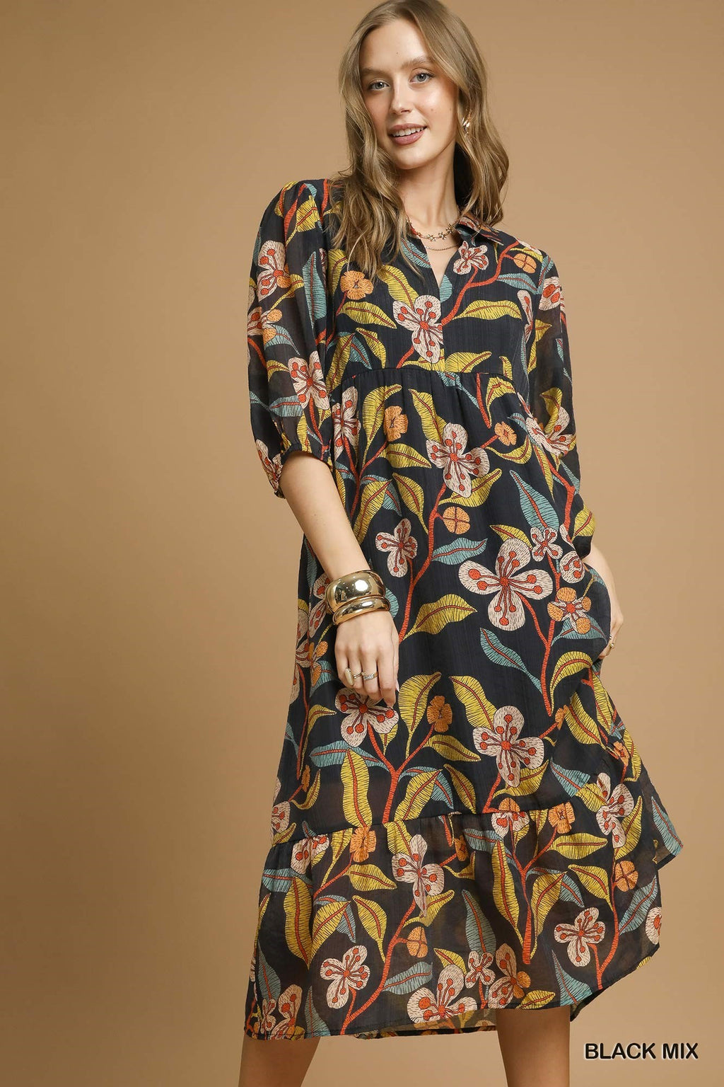 "Amanda" Midi Dress - The Katie Grace Boutique