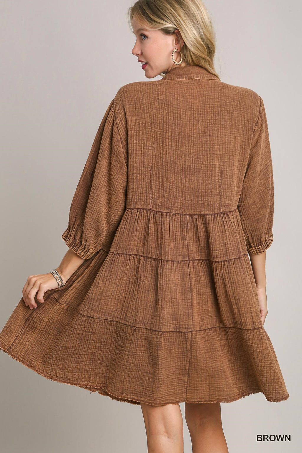 "Maggie" Soft Cotton Mineral Washed Dress - The Katie Grace Boutique