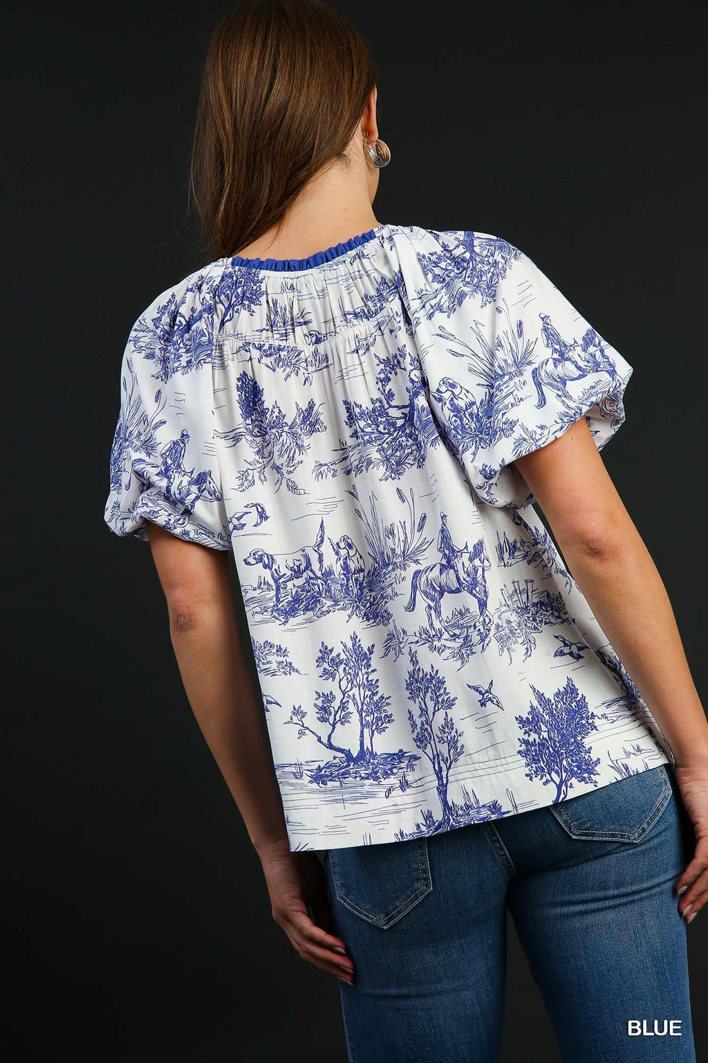 "Molly" Landscape Blouse - The Katie Grace Boutique