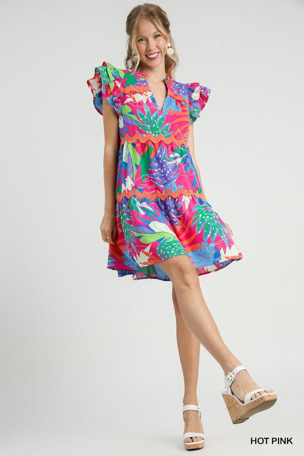 "Yancy" Tropical Print Dress