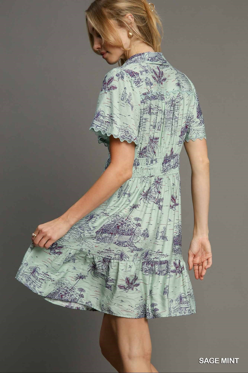 "Nora" Toile Dress - The Katie Grace Boutique