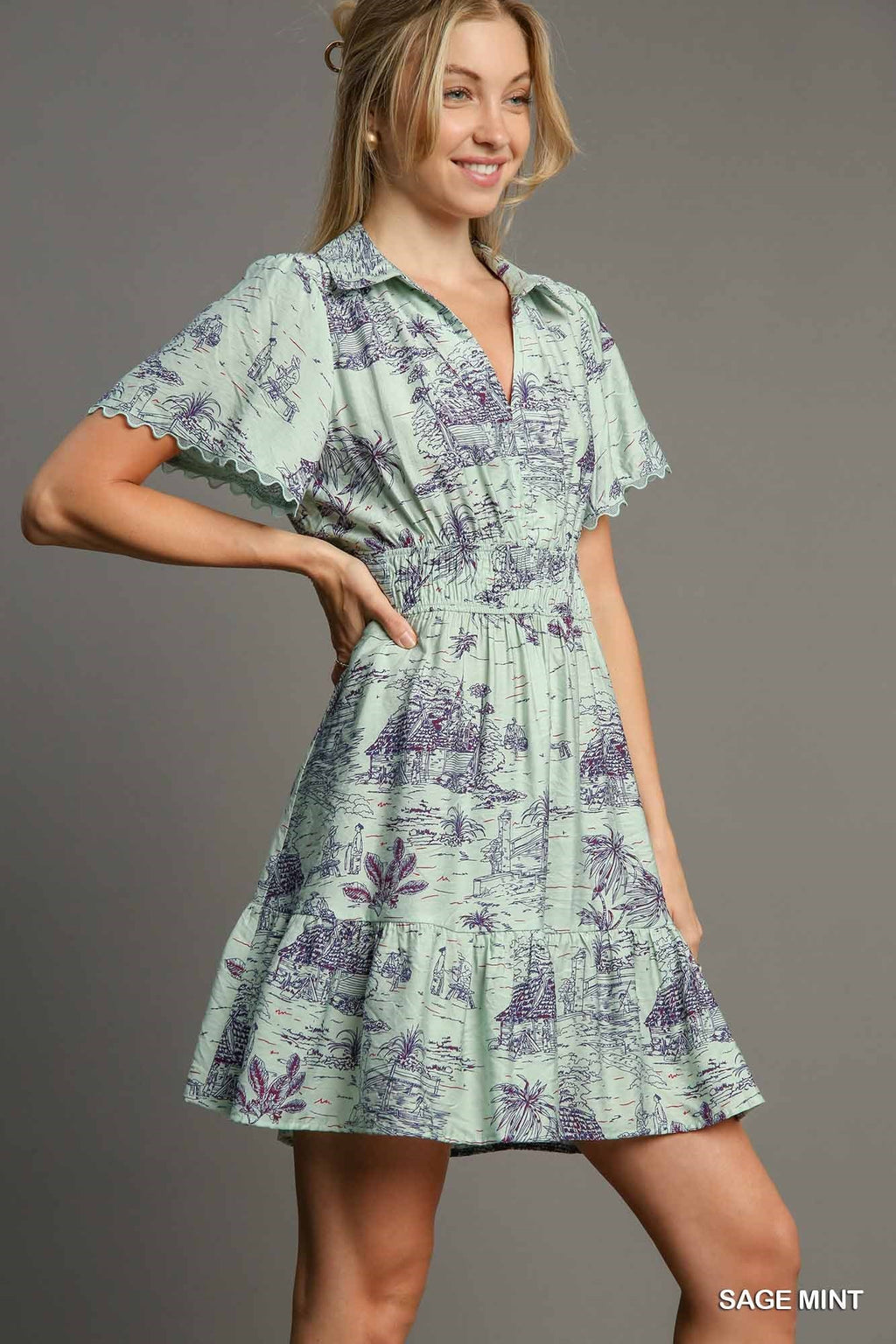 "Nora" Toile Dress - The Katie Grace Boutique