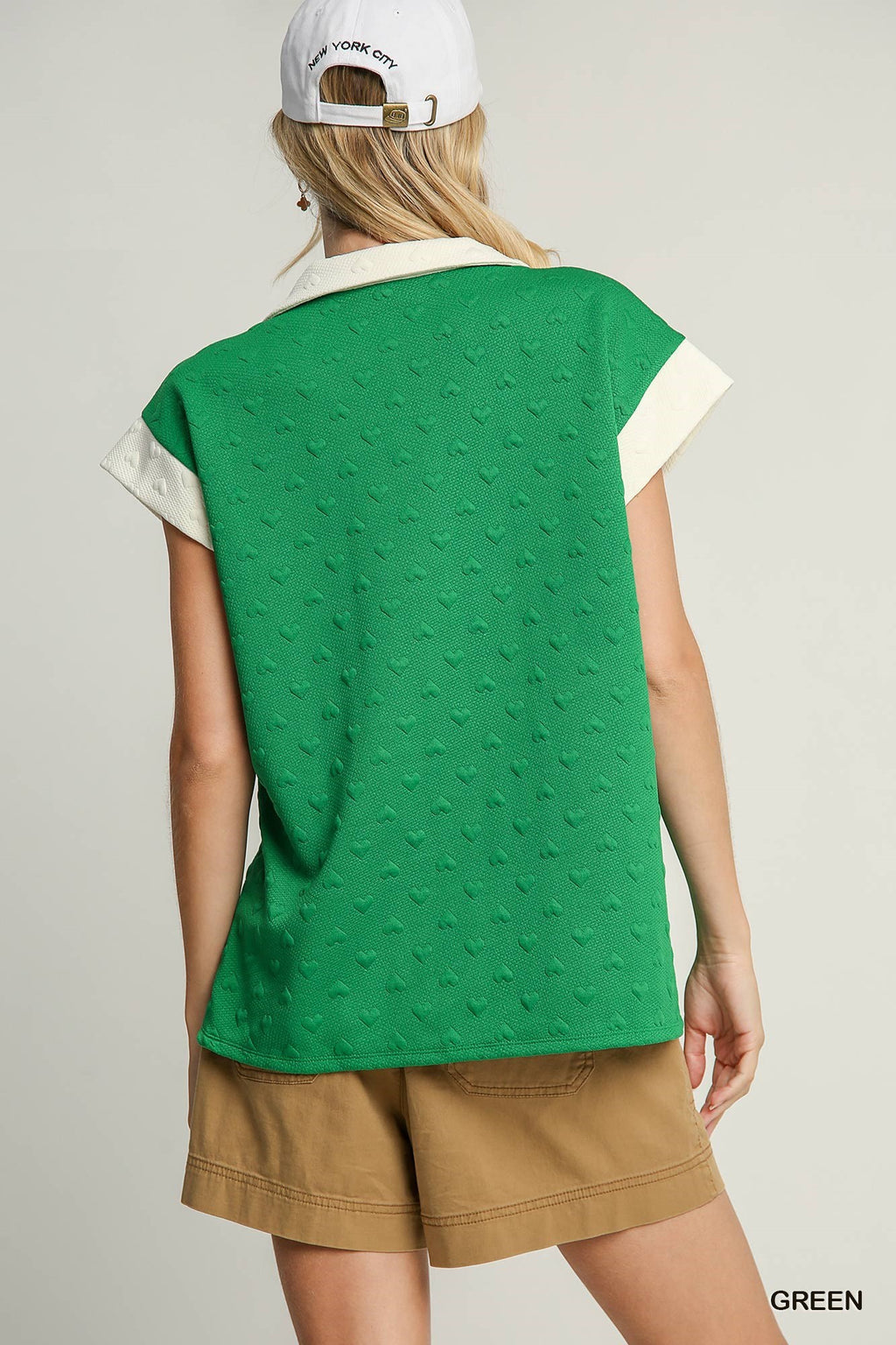 "Scottie" Textured Collared Top - The Katie Grace Boutique