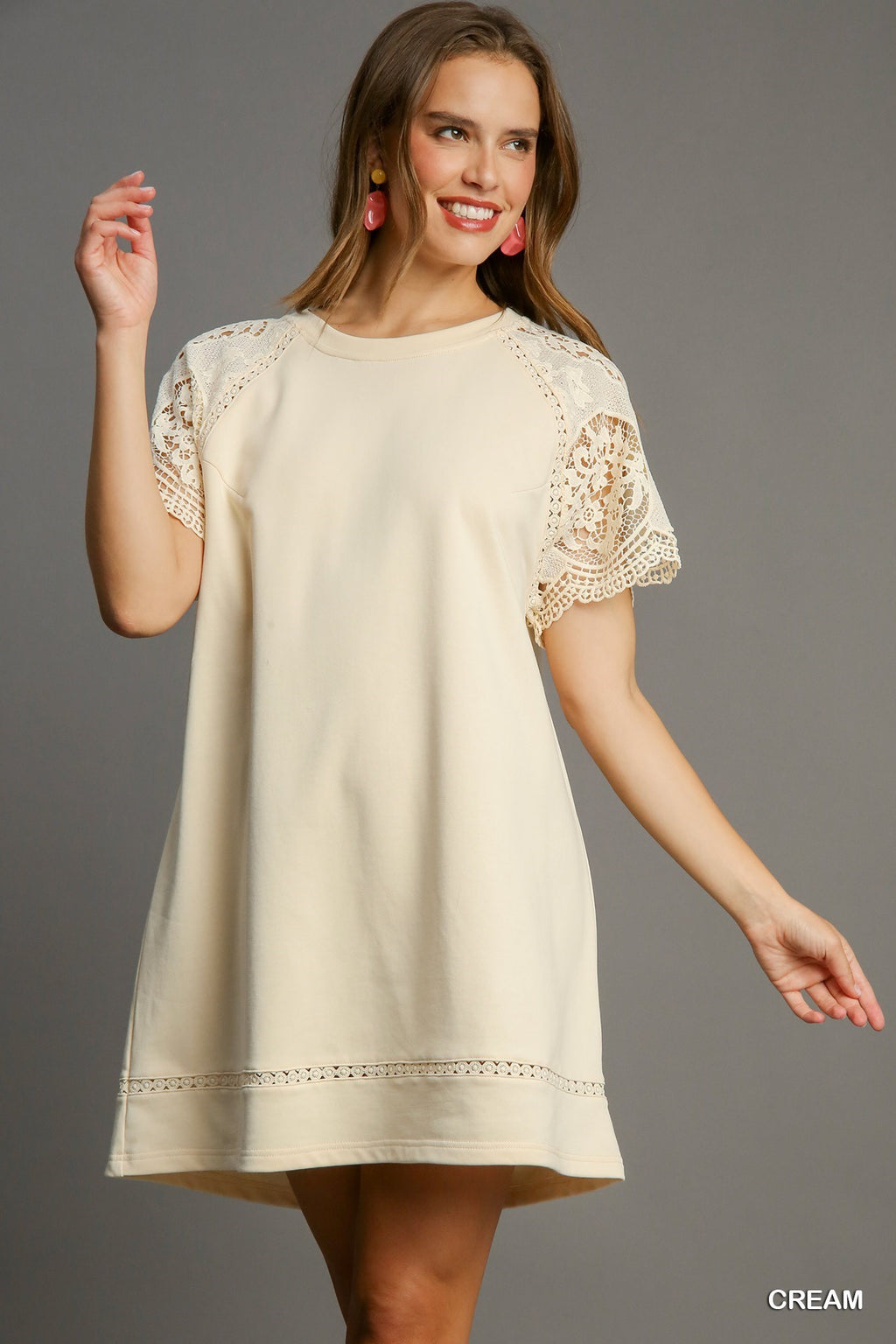 "Sloane" Lace Sleeve Dress - The Katie Grace Boutique