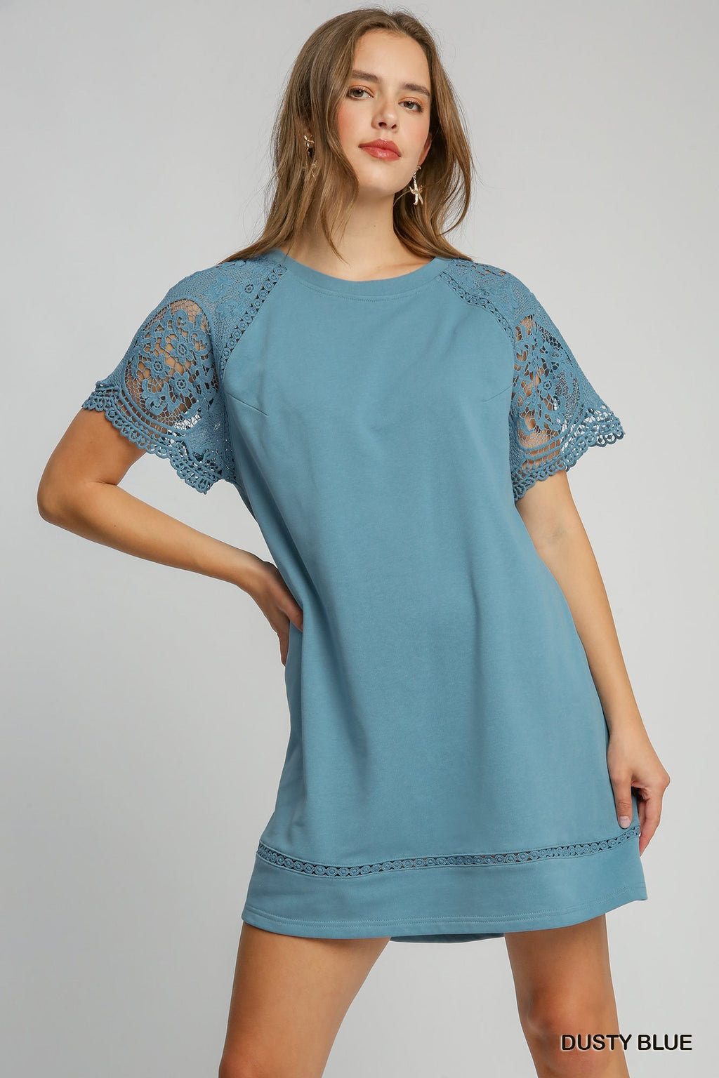 "Sloane" Lace Sleeve Dress - The Katie Grace Boutique