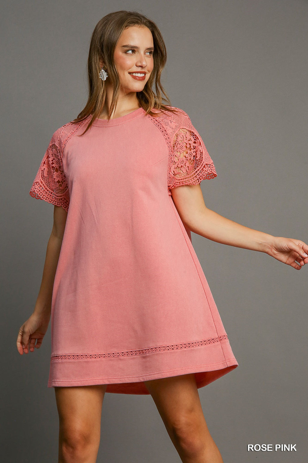 "Sloane" Lace Sleeve Dress - The Katie Grace Boutique