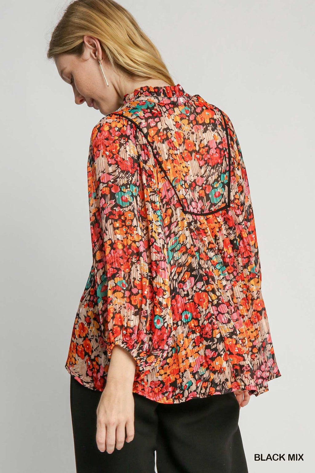 "Odelia" Floral Blouse - The Katie Grace Boutique