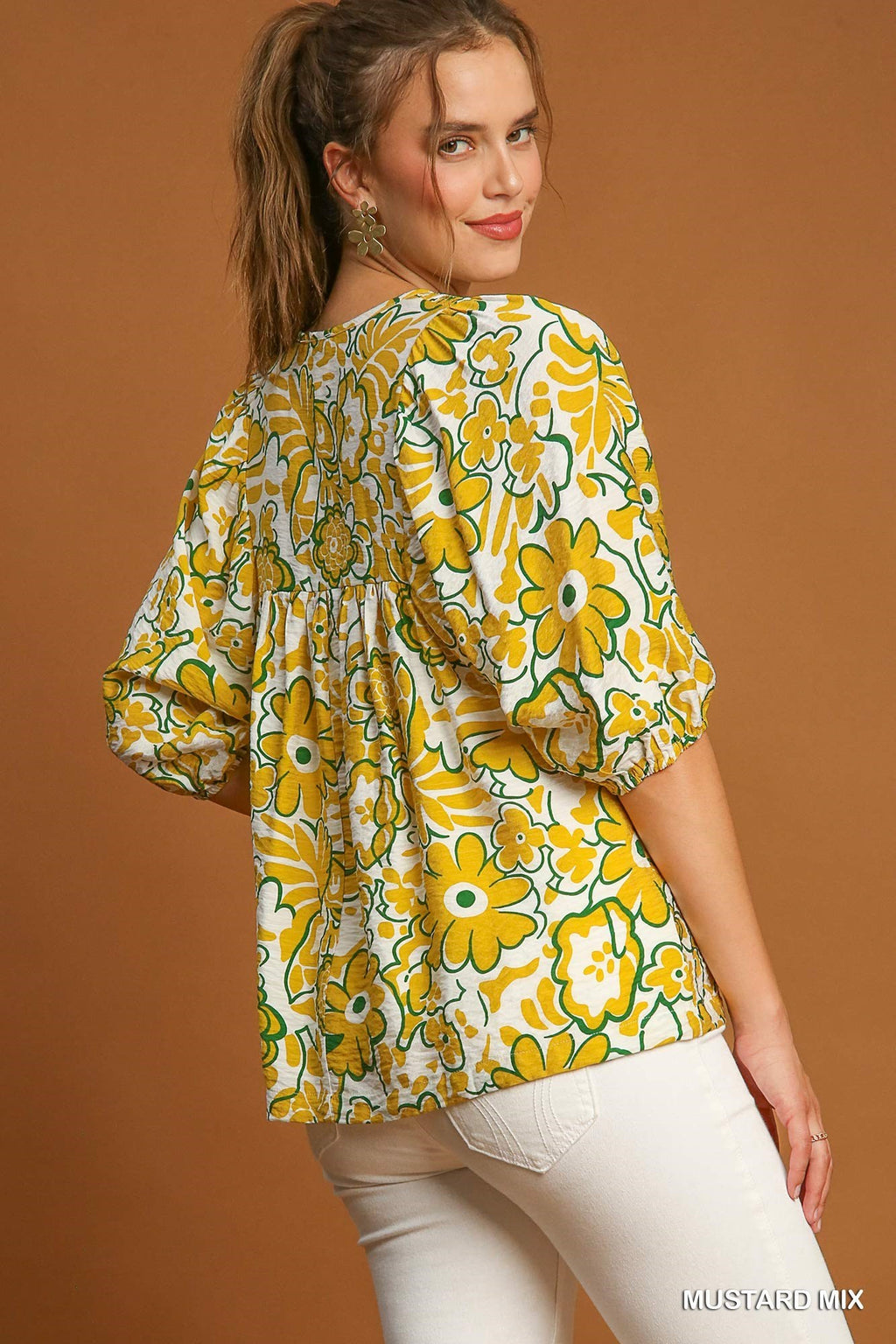 "Sunnie" Floral Blouse - The Katie Grace Boutique