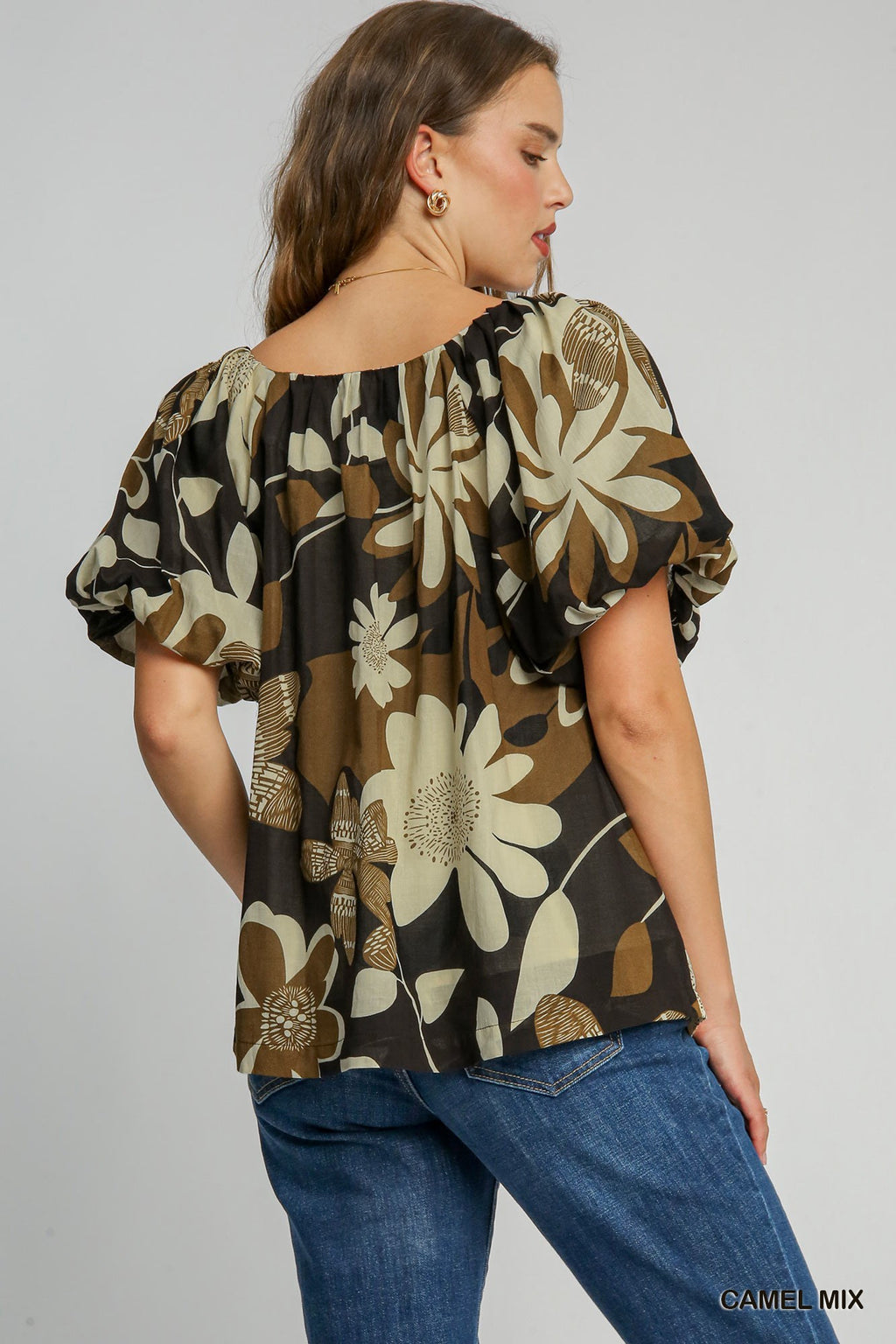 "Lucille" Floral Blouse - The Katie Grace Boutique