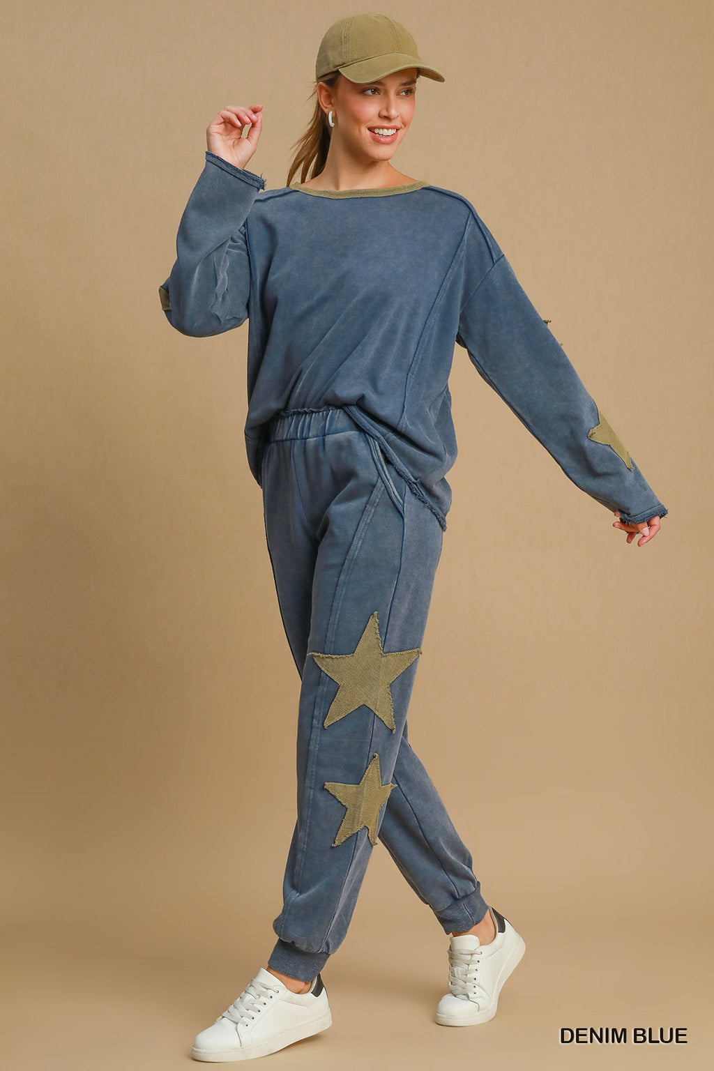 "Ella" Mineral Washed Separates with Applique' Stars - The Katie Grace Boutique