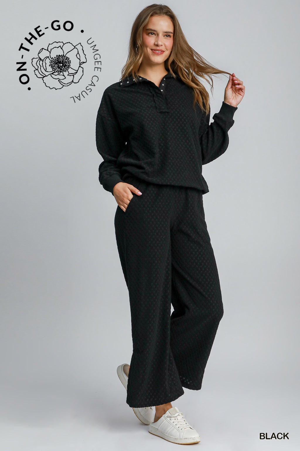 "Amalia" Matching Separates, Black - The Katie Grace Boutique