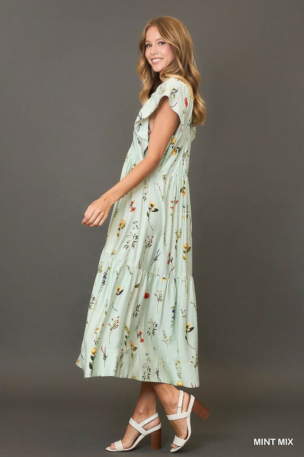 "Harper" Wildflower Midi Dress - The Katie Grace Boutique