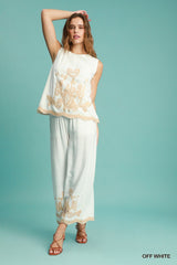"Charmaine" Embroidered Separates, Off White - The Katie Grace Boutique