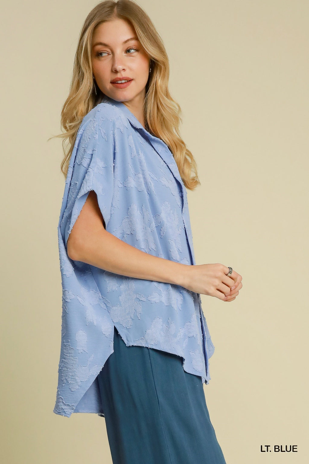 "Callie" Oversized Blouse - The Katie Grace Boutique