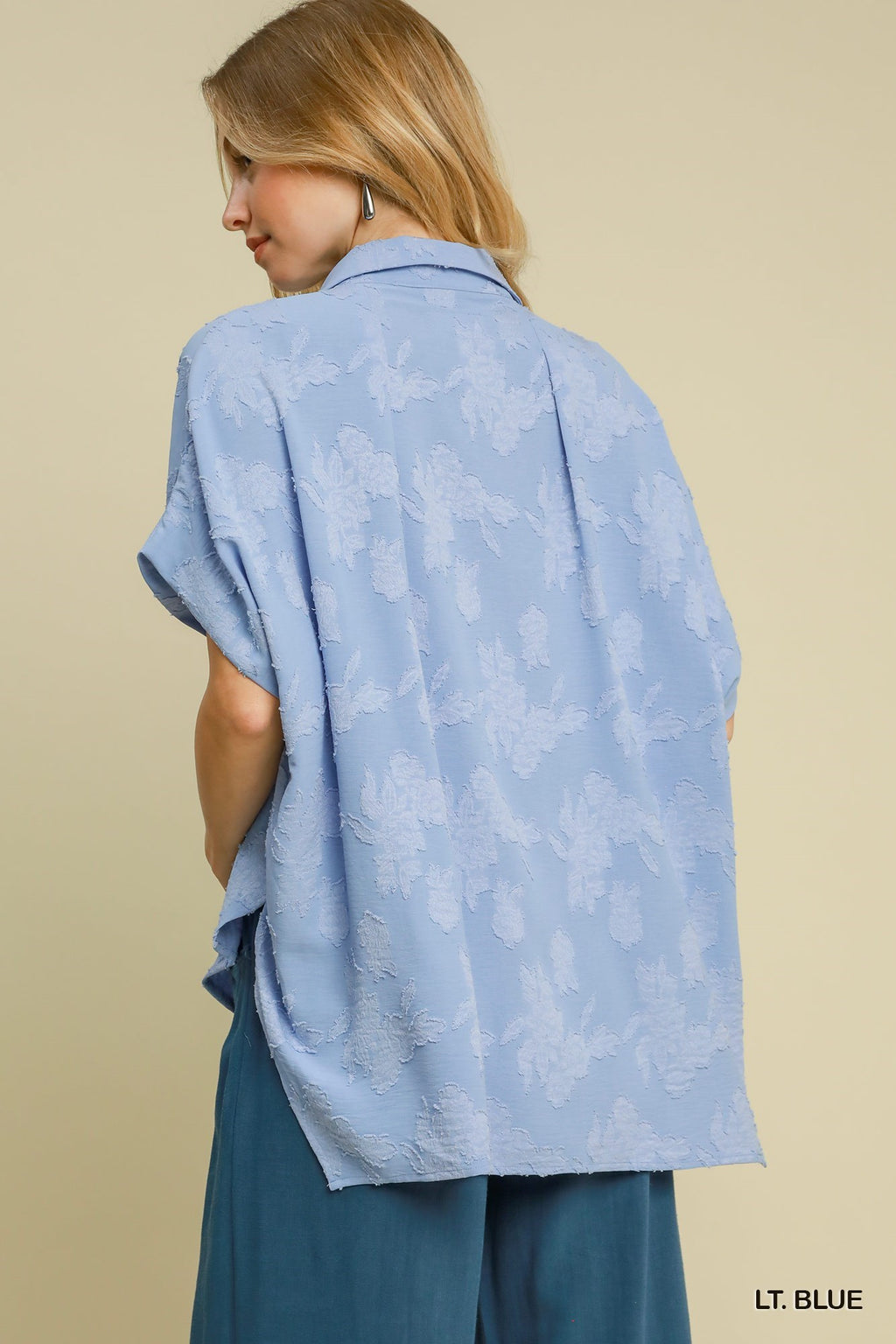 "Callie" Oversized Blouse - The Katie Grace Boutique