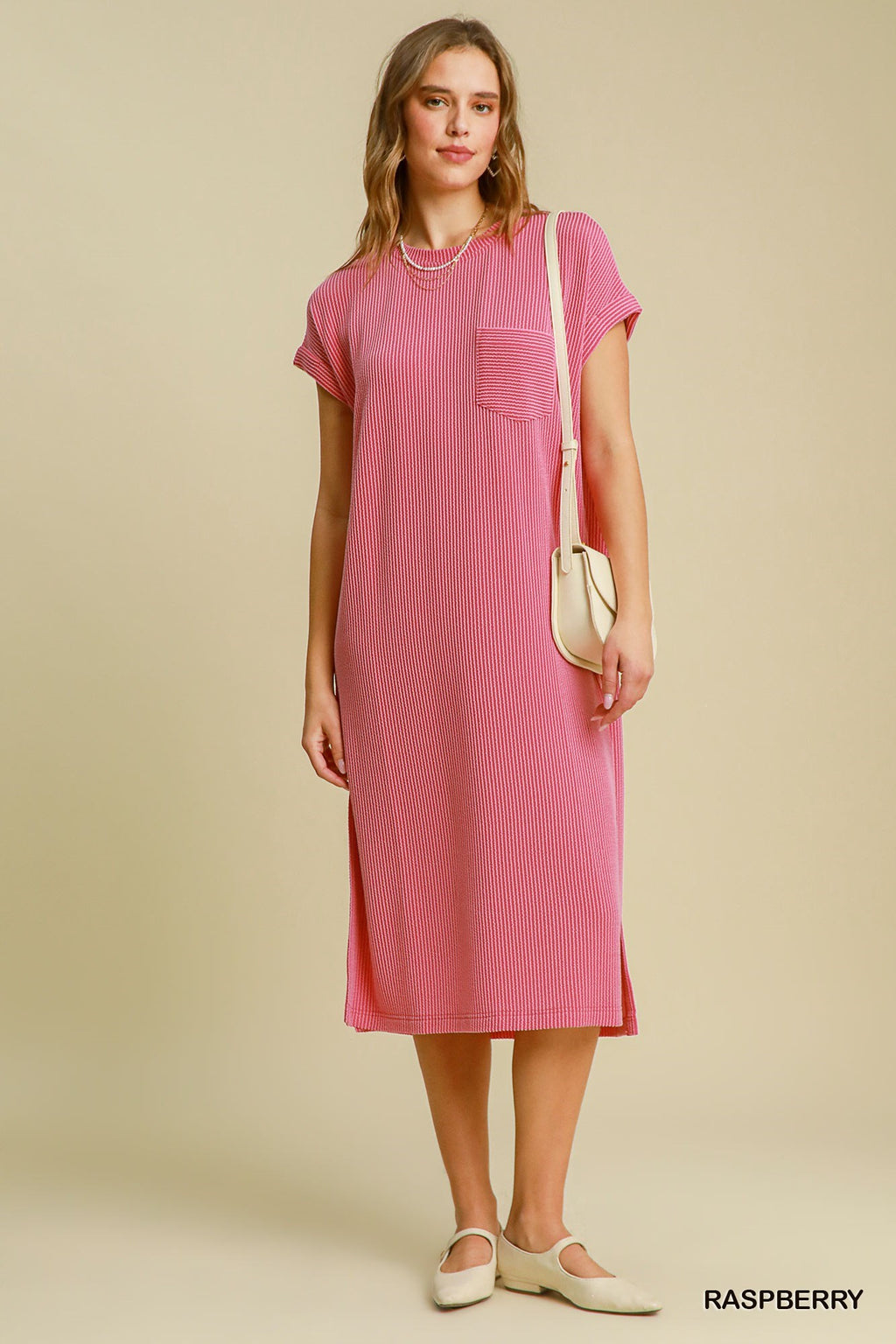 "Laura" Curly Ribbed Dress - The Katie Grace Boutique