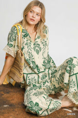 "Ellie" Matching Separates, Green - The Katie Grace Boutique