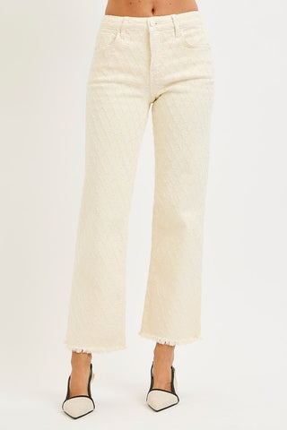 "Kimmie" Textured Jeans - The Katie Grace Boutique