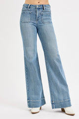 "Chelsea" High Rise Flare Jeans - The Katie Grace Boutique