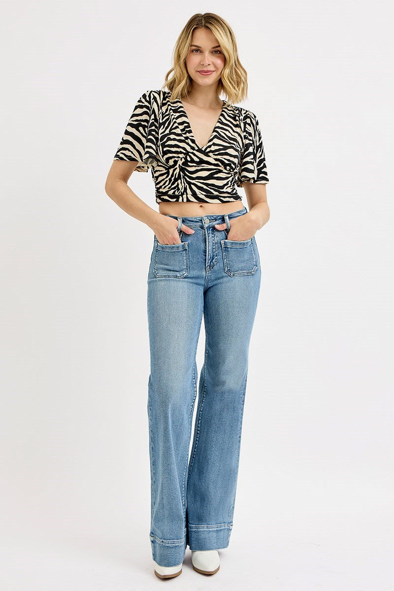 "Chelsea" High Rise Flare Jeans - The Katie Grace Boutique