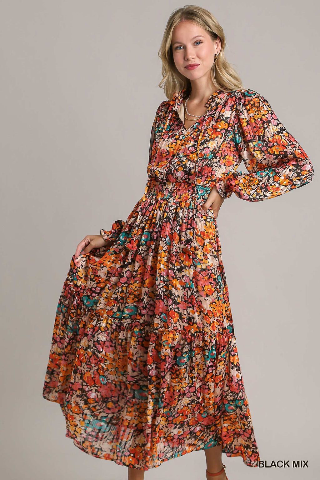 "Adelaide" Floral Dress - The Katie Grace Boutique