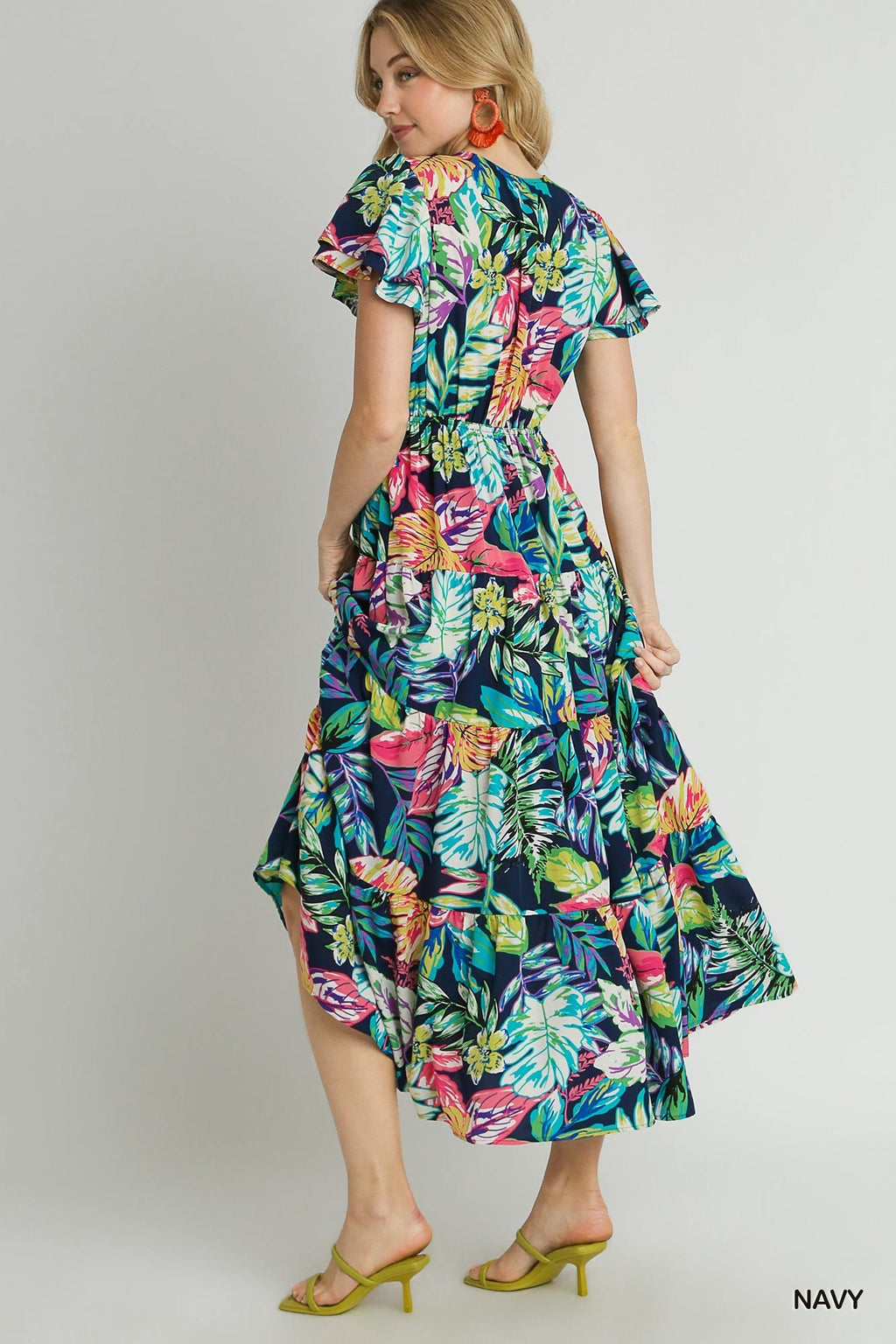 "Tracine" Tropical Print Dress