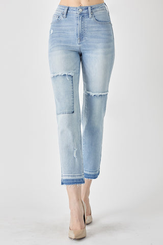 "Jodie" Distressed Cropped Jeans - The Katie Grace Boutique