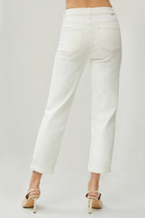 "Jesse" Cream Boyfriend Jeans - The Katie Grace Boutique