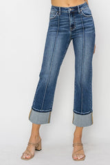 "Jean" Ankle Cuffed Jeans - The Katie Grace Boutique