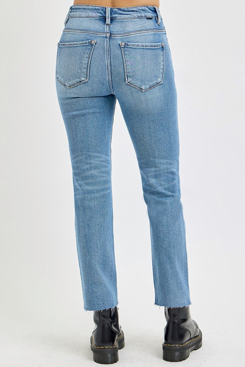 "Jesse" Straight Leg Jeans with Tummy Control - The Katie Grace Boutique