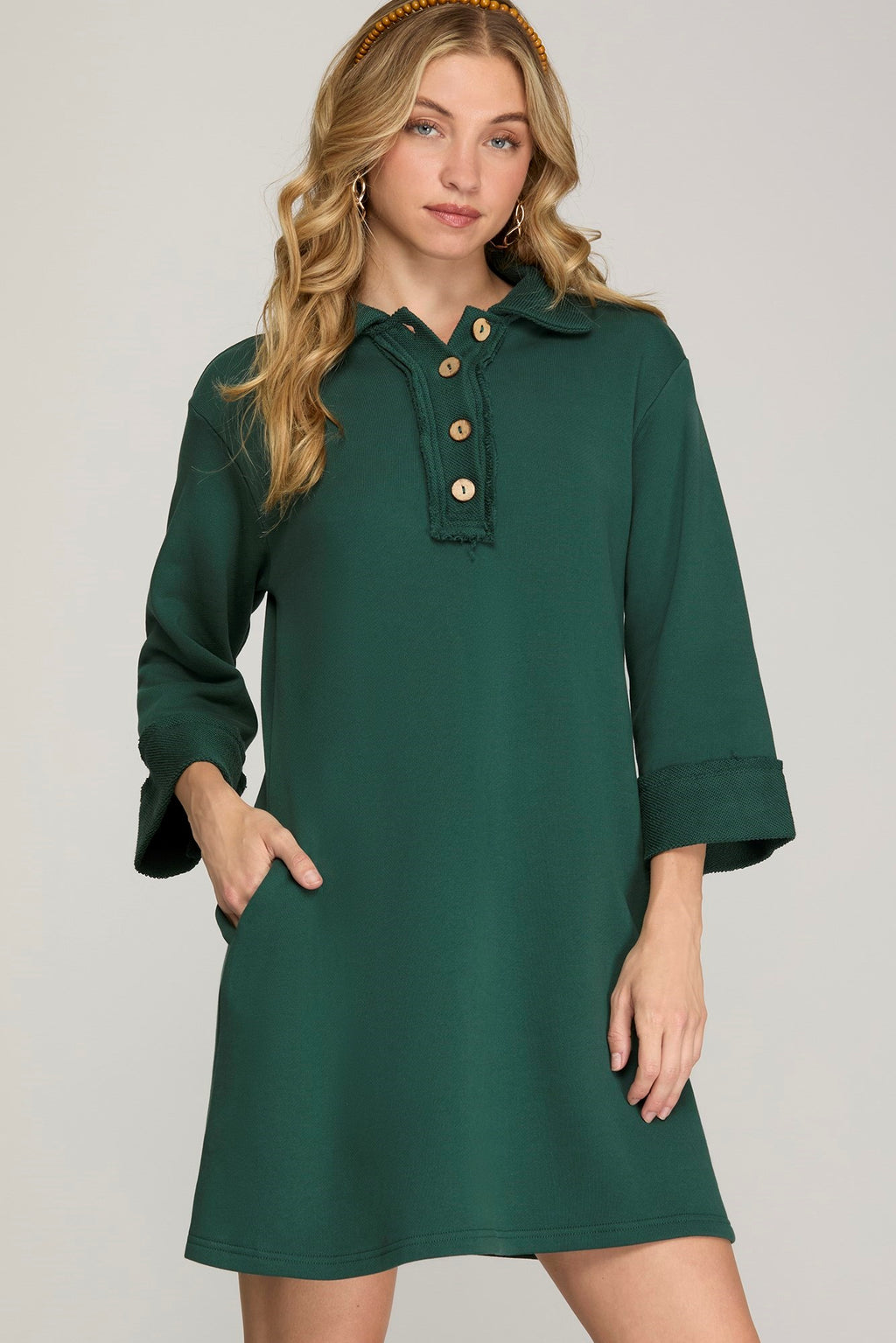 "Laura" French Terry Dress, 2 colors - The Katie Grace Boutique