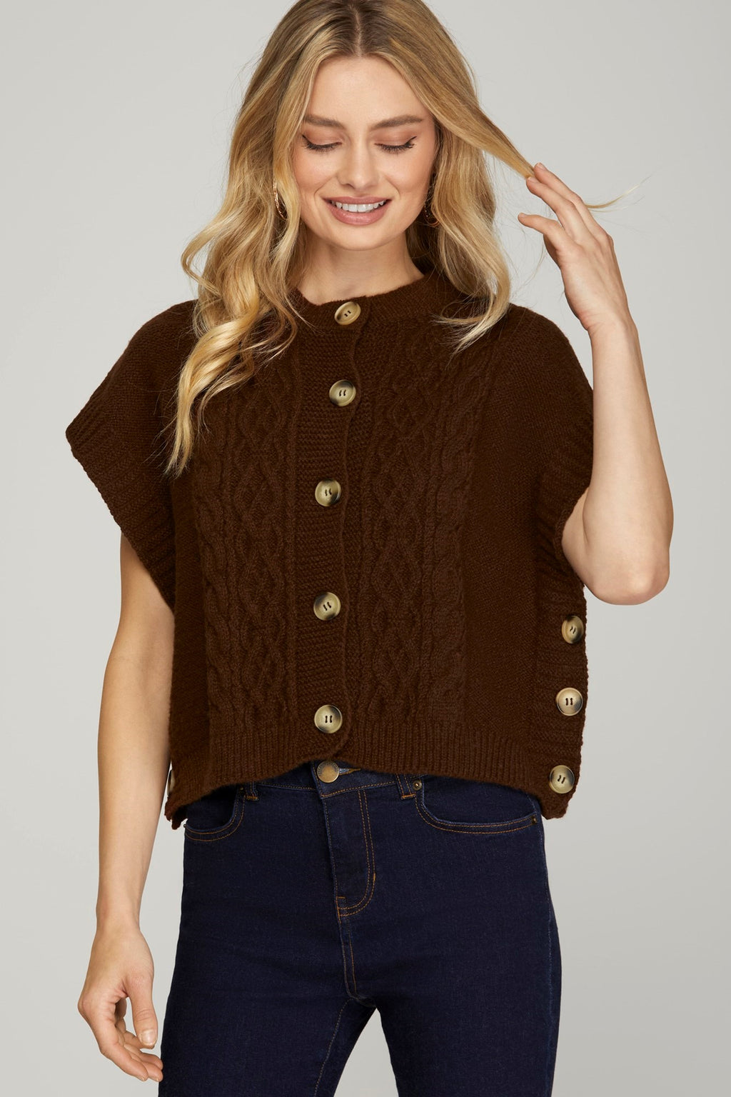 "Daniella" Cable Knit Sweater - The Katie Grace Boutique