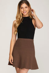 "Emma" Pleated Sweater Skirt, 3 colors - The Katie Grace Boutique