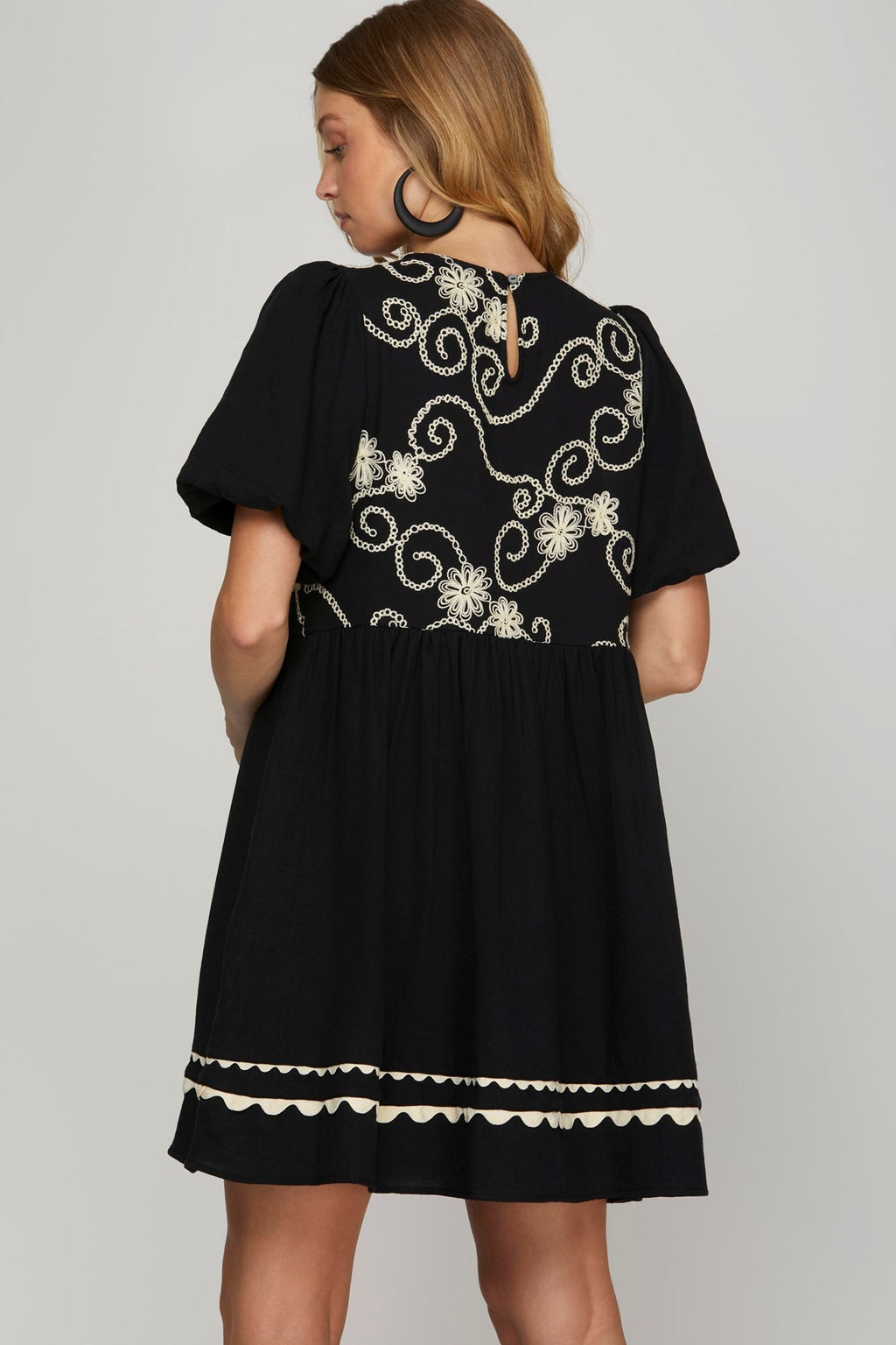 "Morgan" Embroidered Dress - The Katie Grace Boutique