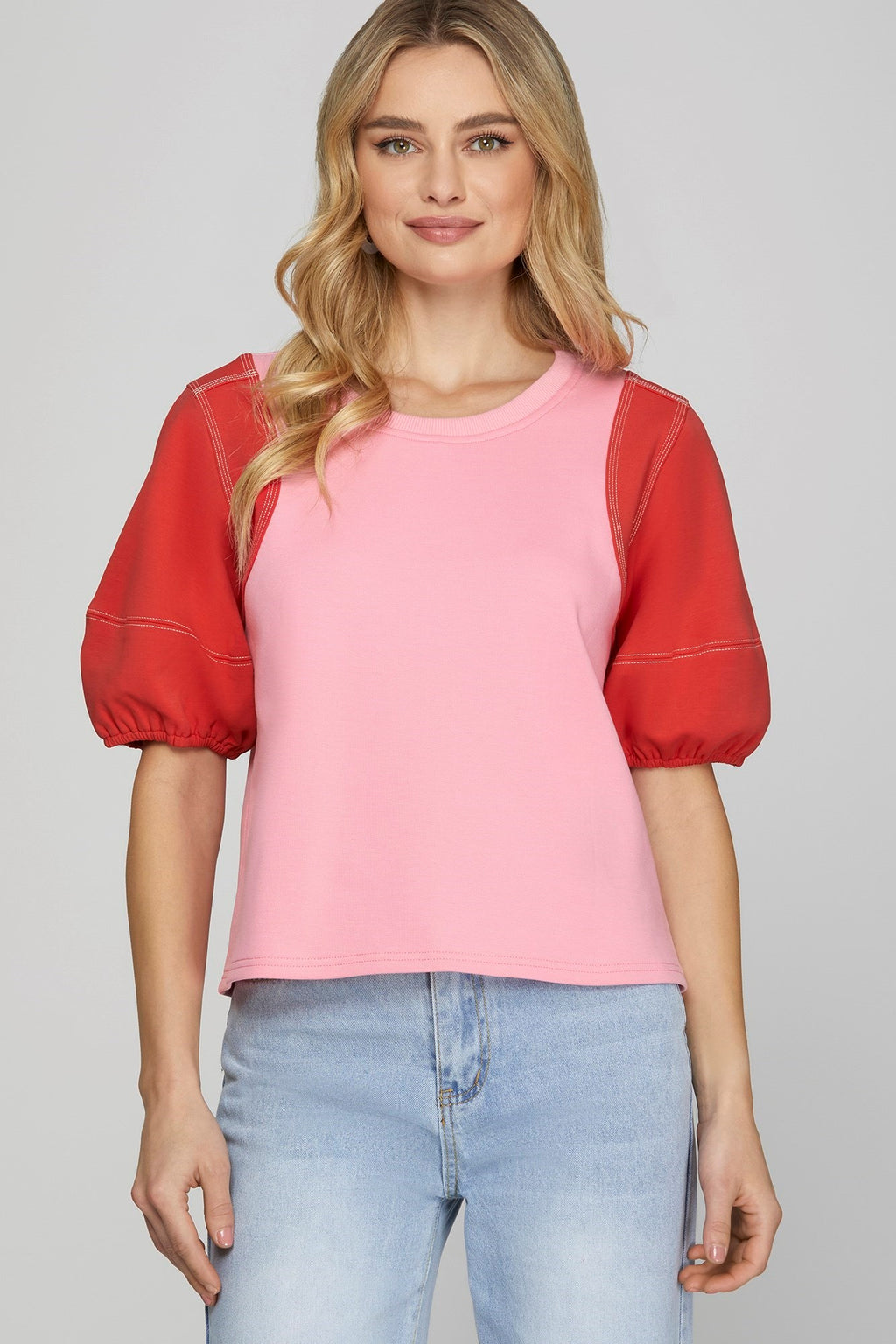 "Maria" Color Block Top - The Katie Grace Boutique