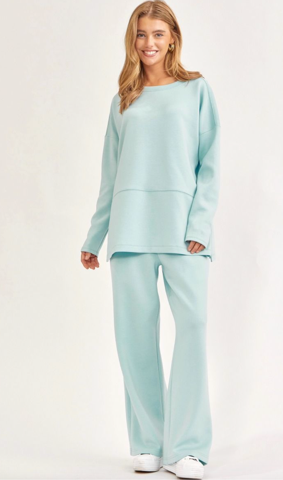 "Carmen" Matching Separates, Sky Blue - The Katie Grace Boutique