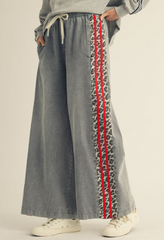 "Payton" Leopard Strip Jeans - The Katie Grace Boutique