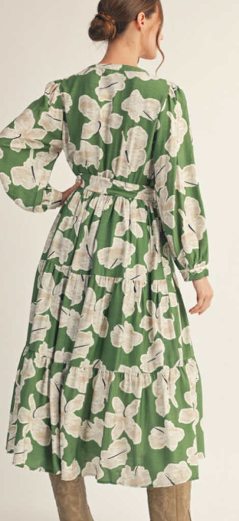 "Caroline" Midi Dress - The Katie Grace Boutique