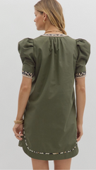 "Kimmie" Puff Sleeve Dress - The Katie Grace Boutique