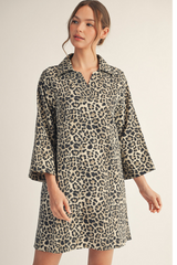 "Jessica" Leopard Dress - The Katie Grace Boutique