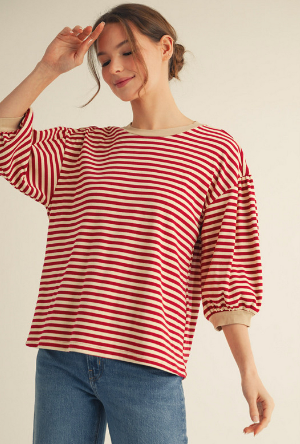 "Misty" Striped Top - The Katie Grace Boutique