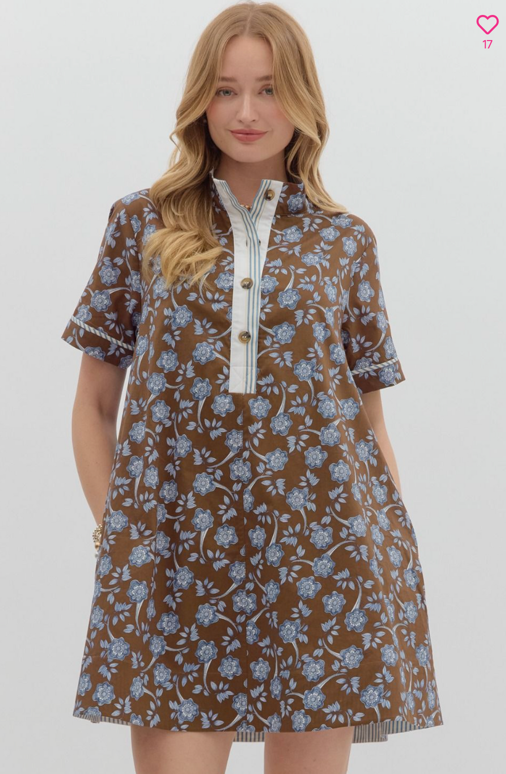 "Yancy" Floral and Stripe Dress - The Katie Grace Boutique